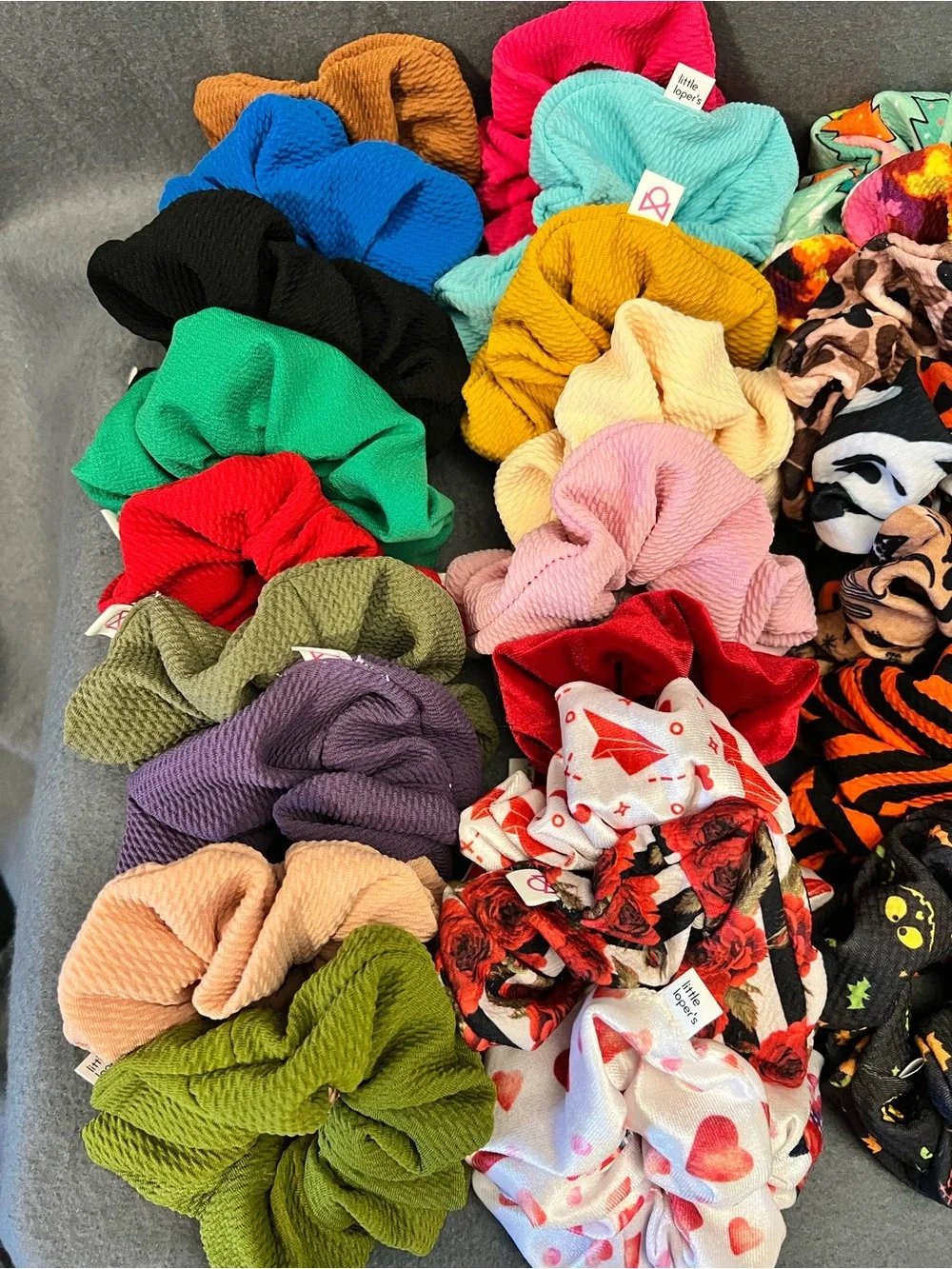Little Loppers scrunchies 25 large, 17 medium and 6 small